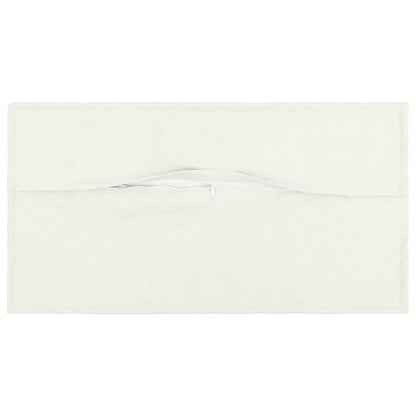 Cushion with Pillow HOUTEN 6 pcs White Faux Linen