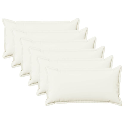 Cushion with Pillow HOUTEN 6 pcs White Faux Linen