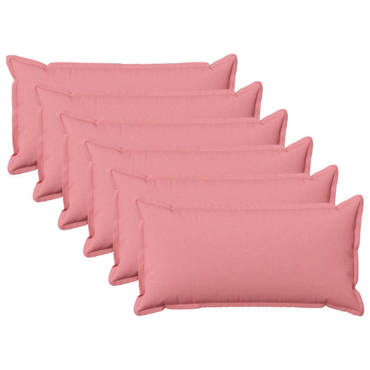 Cushion with Pillow HOUTEN 6 pcs Pink Faux Linen