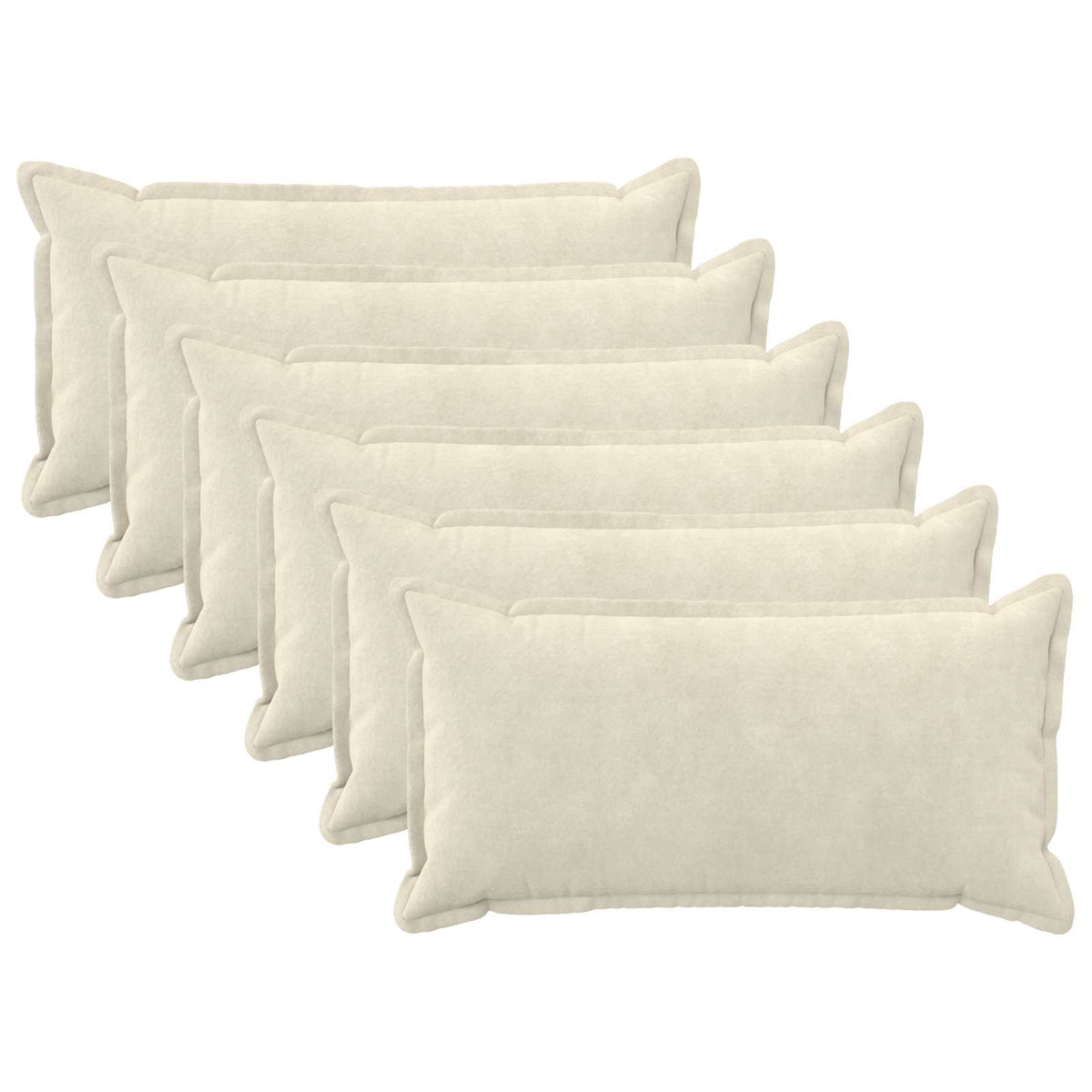 Cushion with Pillow HOUTEN 6 pcs Cream Microfiber Fleece