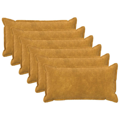 Cushion with Pillow HOUTEN 6 pcs Yellow Microfiber Fleece