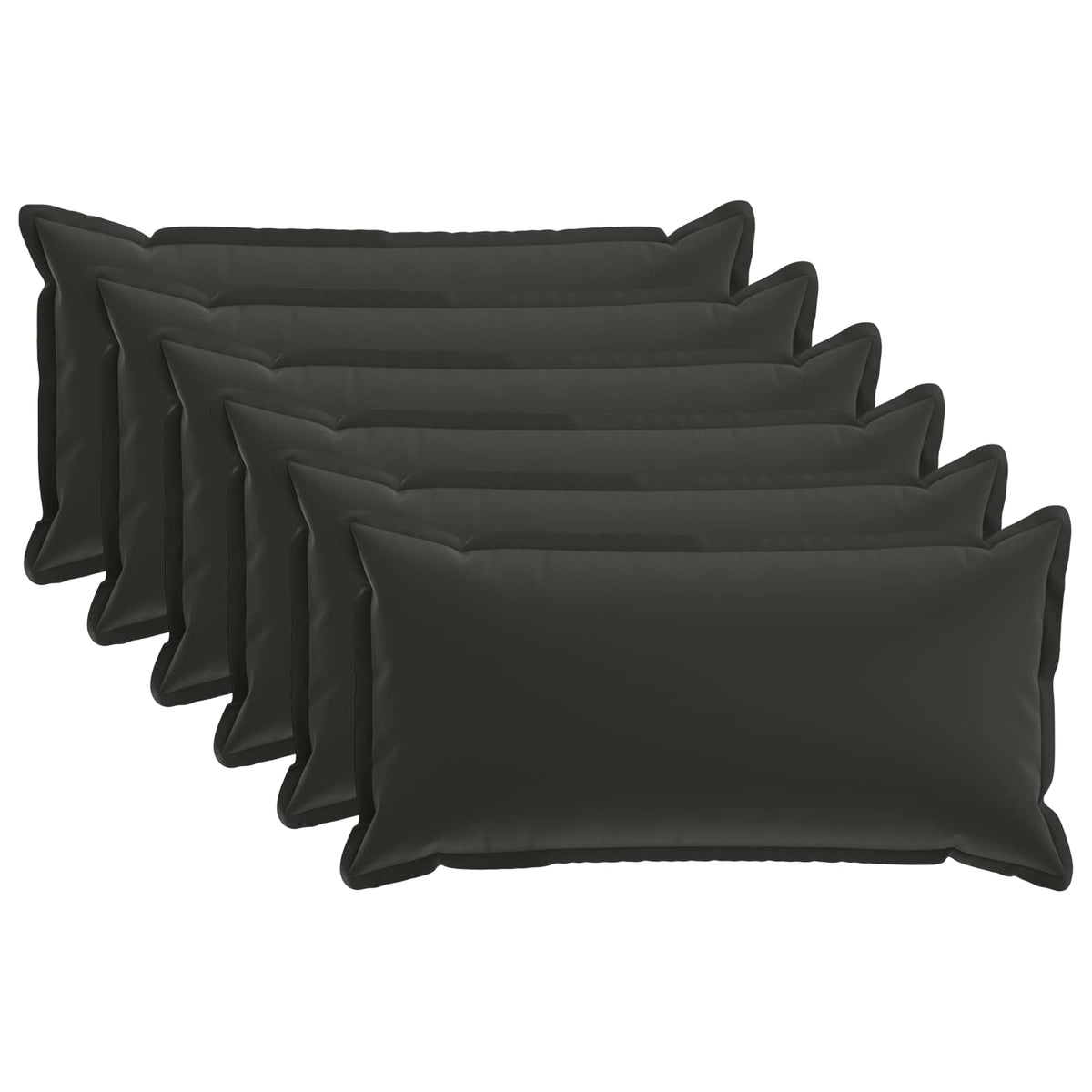 Cushion with Pillow HOUTEN 6 pcs Black Polyester