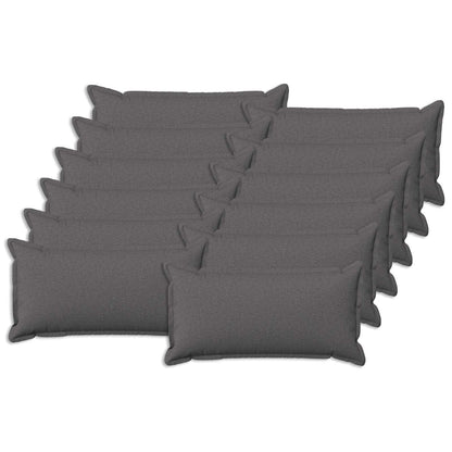 Cushion with Pillow HOUTEN 12 pcs Light Grey Faux Linen