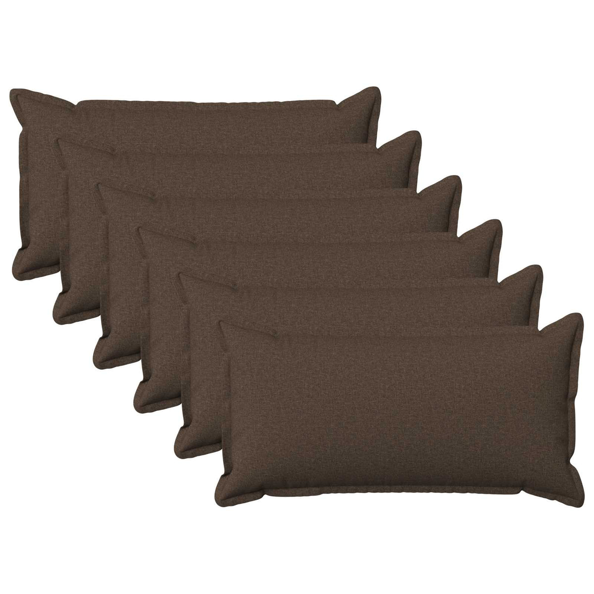 Cushion with Pillow HOUTEN 6 pcs Taupe Faux Linen