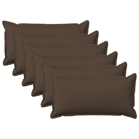 Cushion with Pillow HOUTEN 6 pcs Taupe Faux Linen