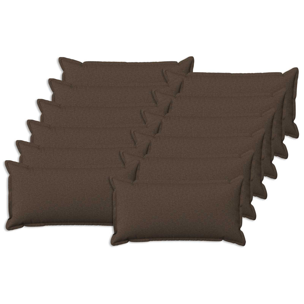 Throw Pillow 12 pcs HOUTEN Taupe 40 x 80 cm Faux Linen