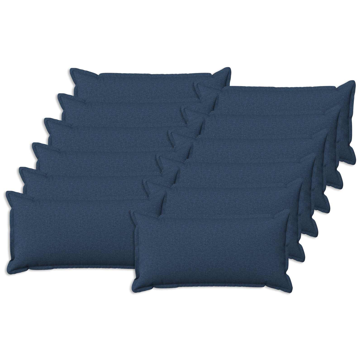 Throw Pillow 12 pcs HOUTEN Blue 40 x 80 cm Faux Linen