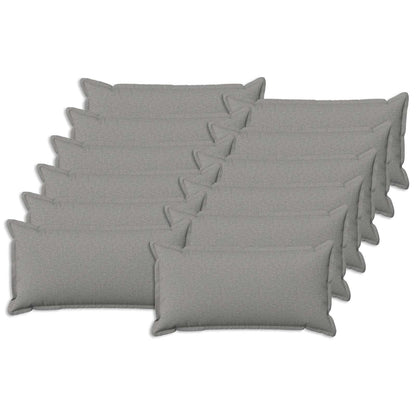 Throw Pillow 12 pcs HOUTEN Cloud Grey 40 x 80 cm Faux Linen