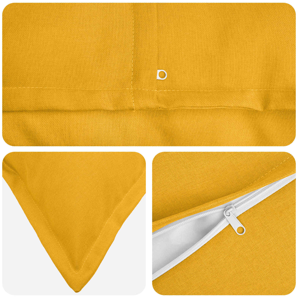 Cushion with Pillow HOUTEN 12 pcs Light Yellow Faux Linen