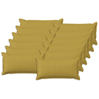 Throw Pillow 12 pcs HOUTEN Light Green 40 x 80 cm Faux Linen