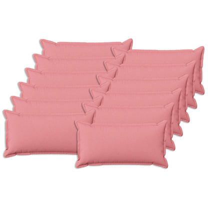 Cushion with Pillow HOUTEN 12 pcs Pink Faux Linen
