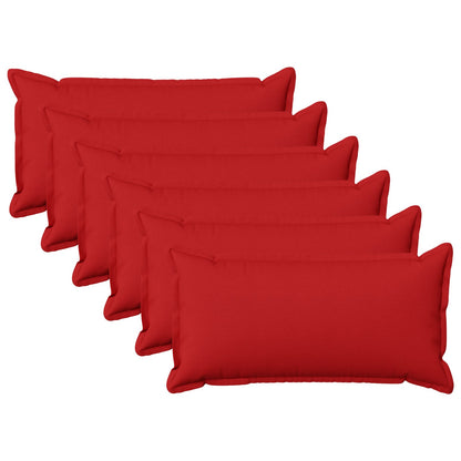 Cushion with Pillow HOUTEN 6 pcs Red Faux Linen