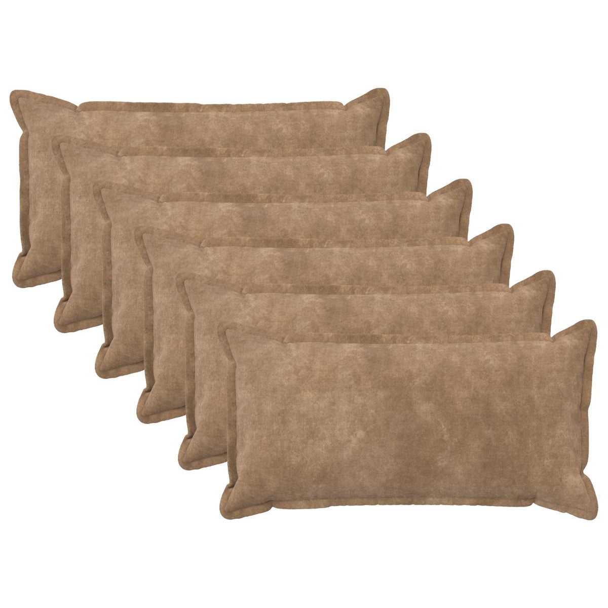 Cushion with Pillow HOUTEN 6 pcs Taupe Microfiber Fleece