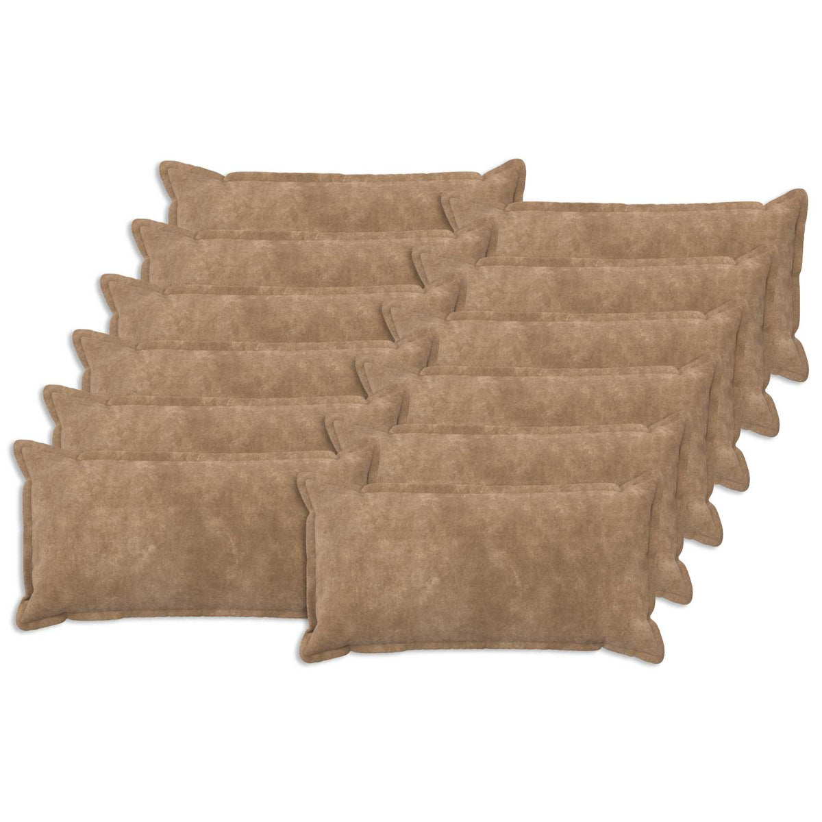 Cushion with Pillow HOUTEN 12 pcs Taupe Microfiber Fleece