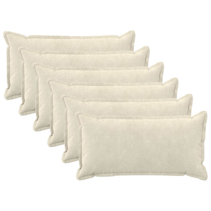 Cushion with Pillow HOUTEN 6 pcs Cream Microfiber Fleece