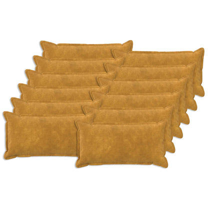 Cushion with Pillow HOUTEN 12 pcs Yellow Microfiber Fleece
