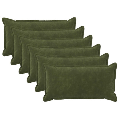 Cushion with Pillow HOUTEN 6 pcs Green Microfiber Fleece