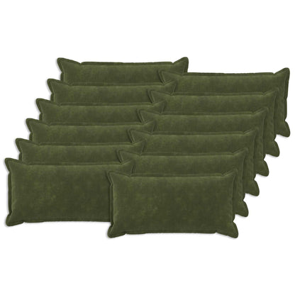 Cushion with Pillow HOUTEN 12 pcs Green Microfiber Fleece