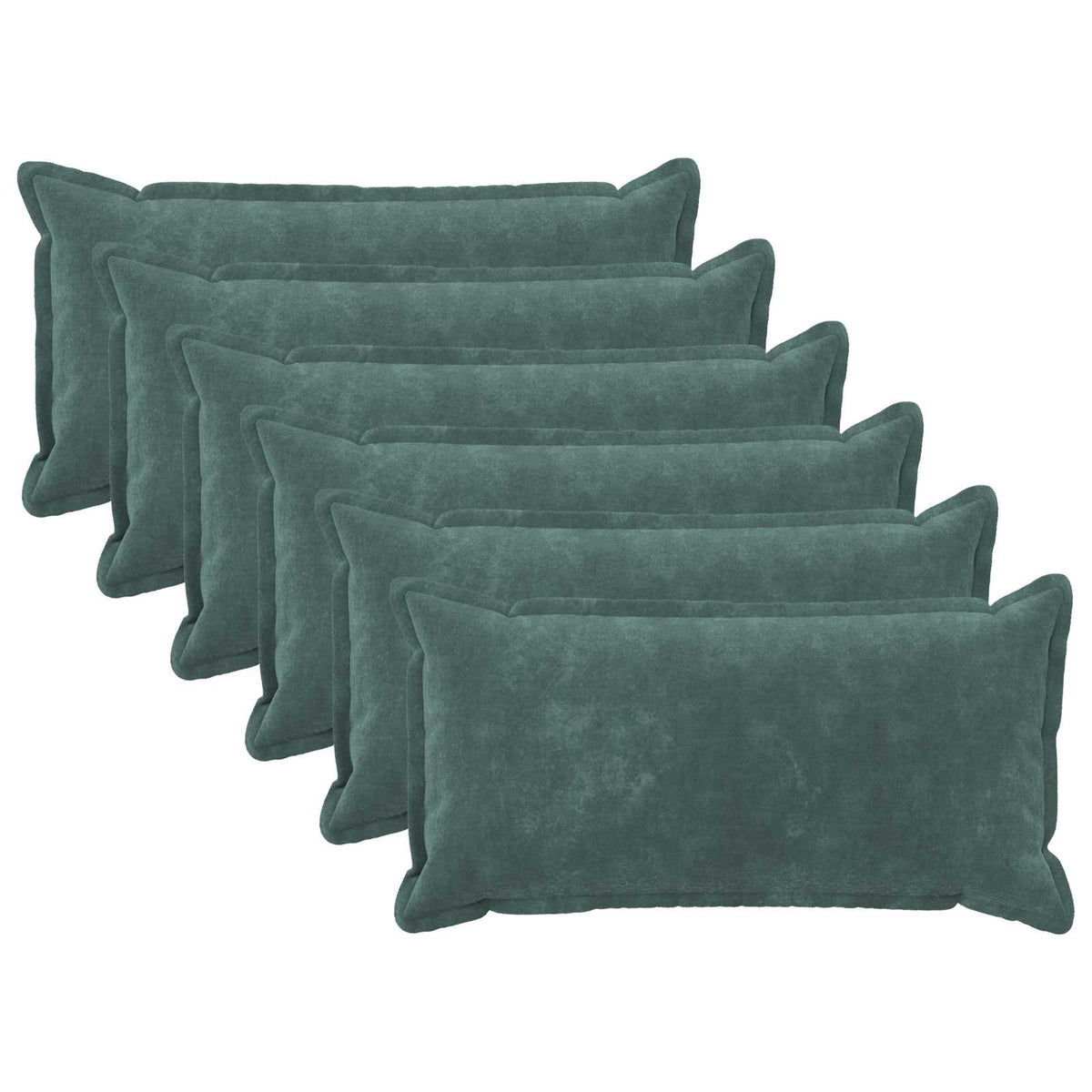 Cushion with Pillow HOUTEN 6 pcs Sea Blue Microfiber Fleece