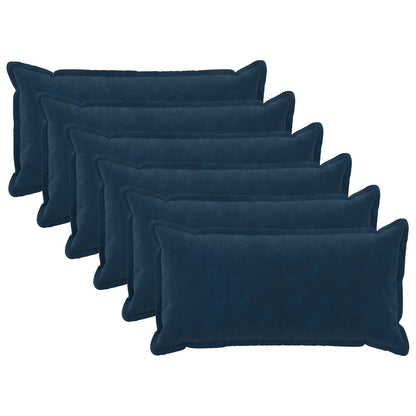 Cushion with Pillow HOUTEN 6 pcs Blue Microfiber Fleece