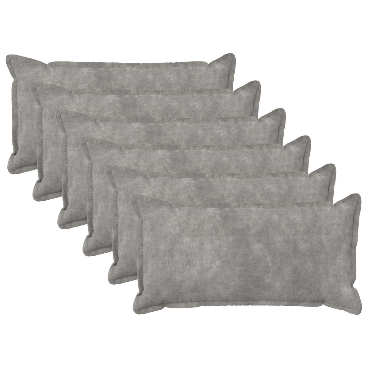 Cushion with Pillow HOUTEN 6 pcs Light Grey Microfiber Fleece
