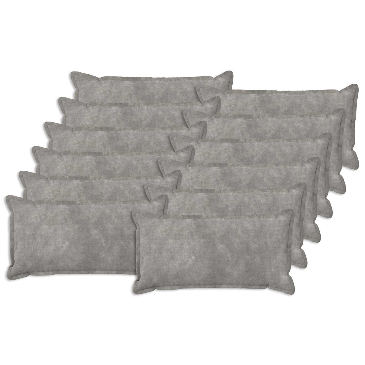 Cushion with Pillow HOUTEN 12 pcs Light Grey Microfiber Fleece