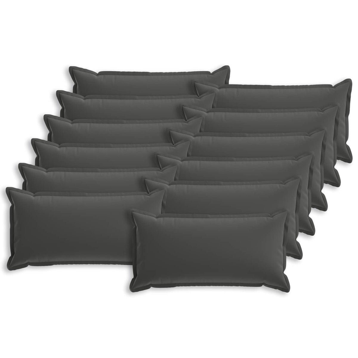 Cushion with Pillow HOUTEN 12 pcs Anthracite Polyester