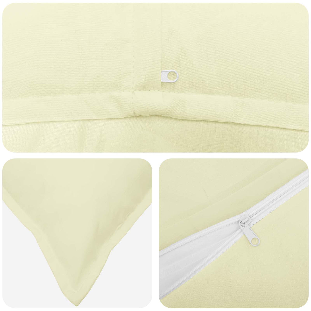 Cushion with Pillow HOUTEN 12 pcs Cream Polyester