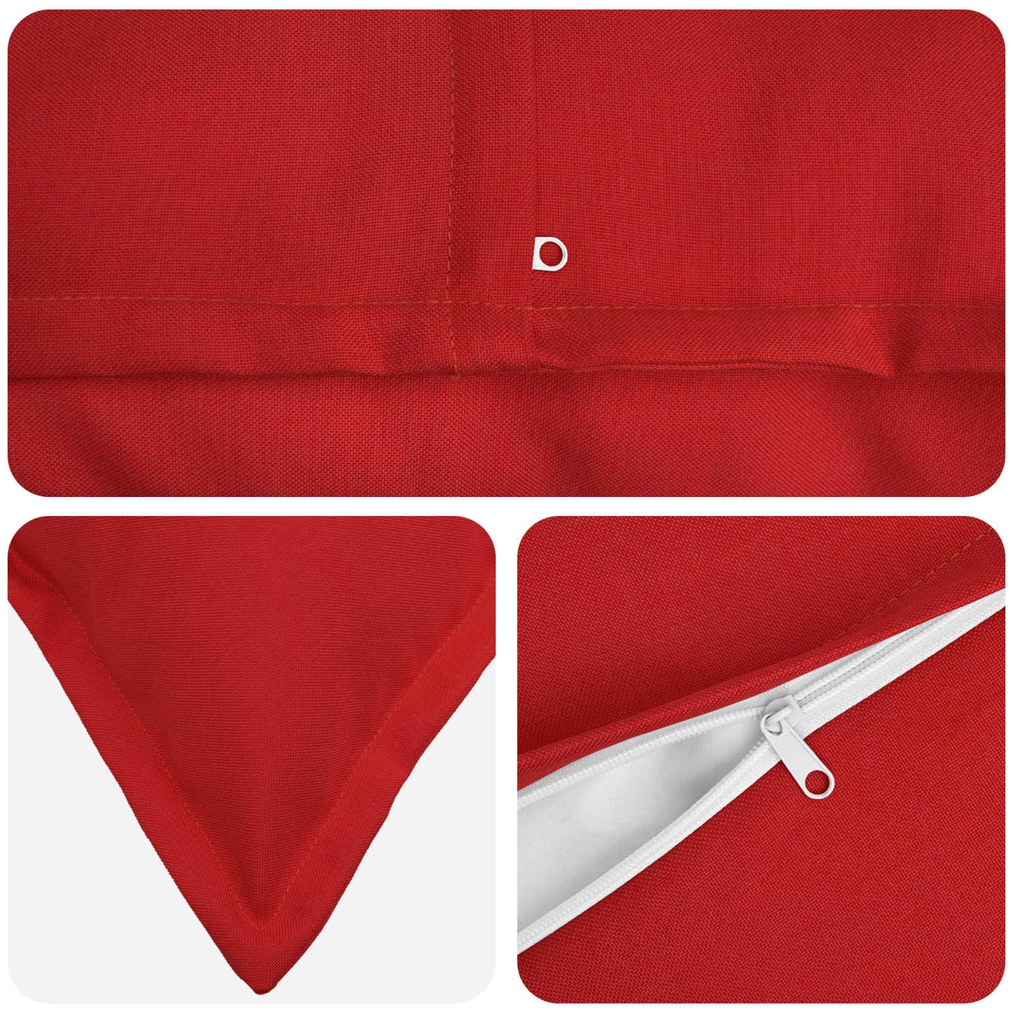 Cushion with Pillow HOUTEN Red 40 x 145 cm Faux Linen