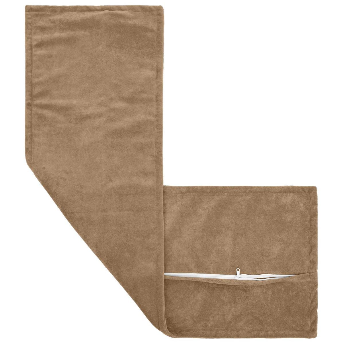 Cushion with Pillow HOUTEN 2 pcs Taupe Microfiber Fleece