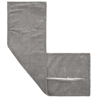 Cushion with Pillow HOUTEN 2 pcs Light Grey Microfiber Fleece
