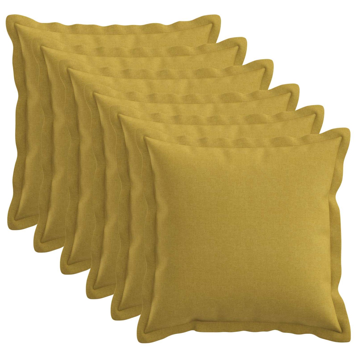 Cushion with Pillow HOUTEN 6 pcs Light Green Faux Linen