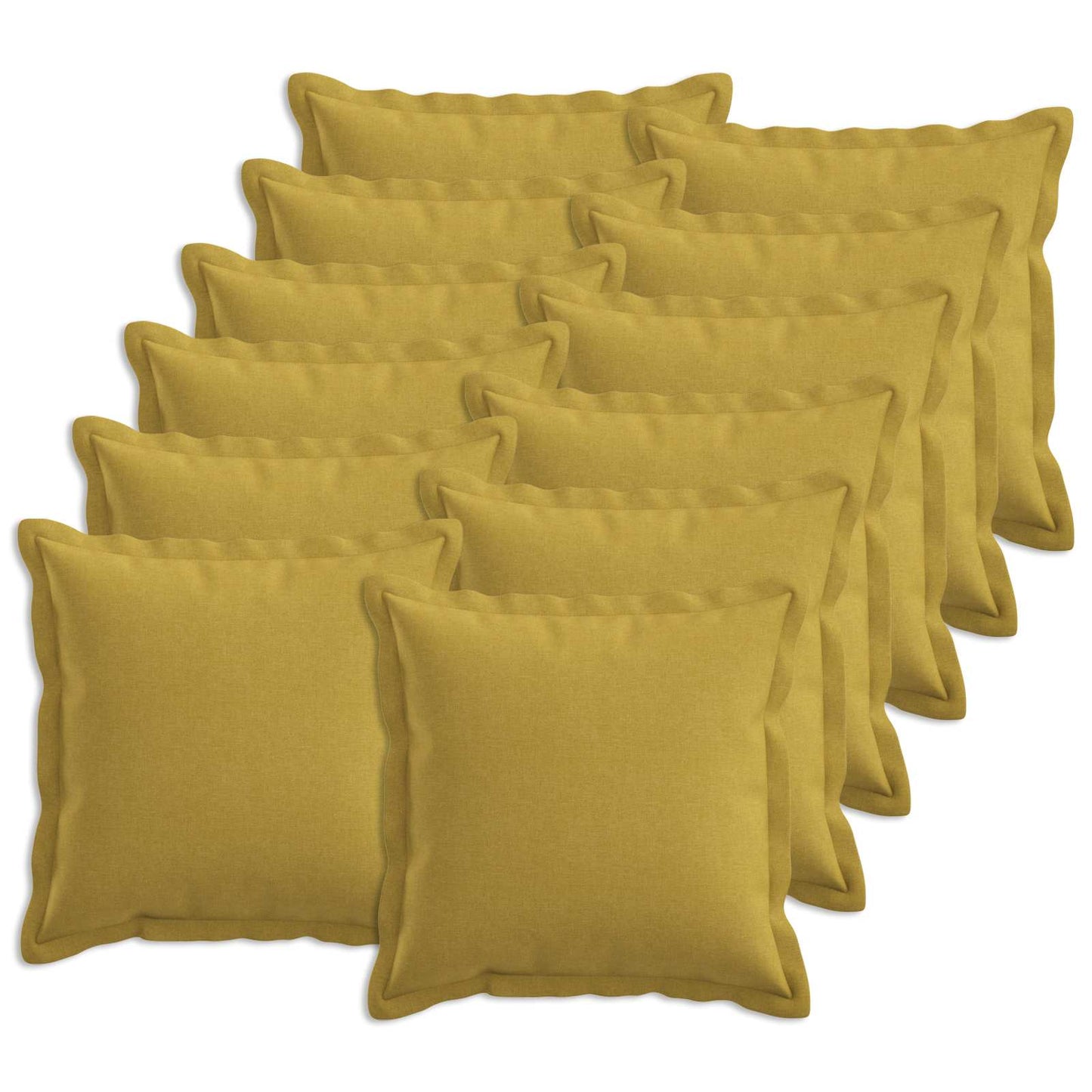 Cushion with Pillow HOUTEN 12 pcs Light Green Faux Linen