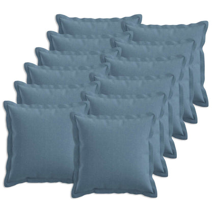Cushion with Pillow HOUTEN 12 pcs Jeans Blue Faux Linen