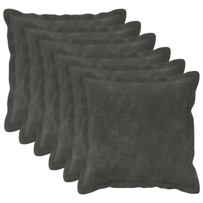 Cushion with Pillow HOUTEN 6 pcs Anthracite Microfiber Fleece