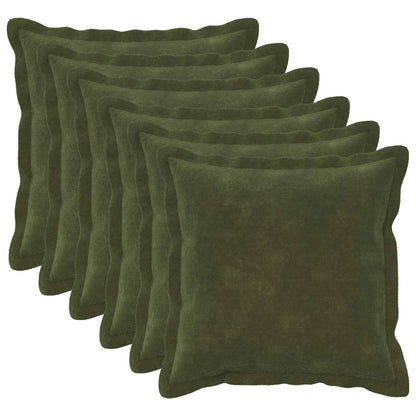 Cushion with Pillow HOUTEN 6 pcs Green Microfiber Fleece