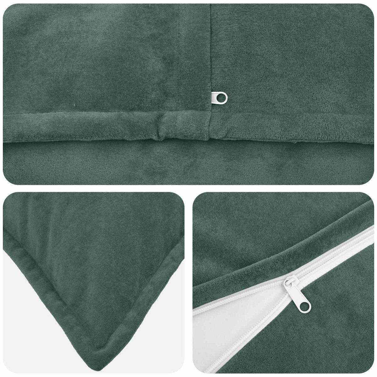Cushion with Pillow HOUTEN 6 pcs Sea Blue Microfiber Fleece