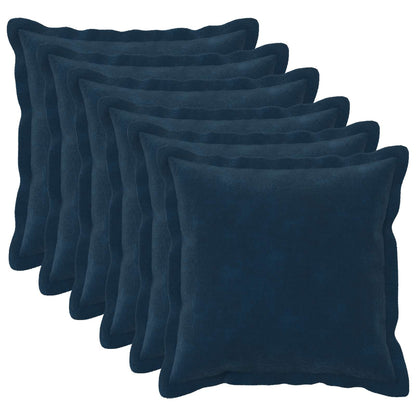 Cushion with Pillow HOUTEN 6 pcs Blue Microfiber Fleece