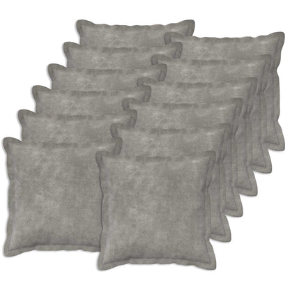 Cushion with Pillow HOUTEN 12 pcs Light Grey Microfiber Fleece