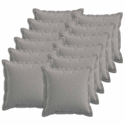 Throw Pillow 12 pcs HOUTEN Cloud Grey 50 x 50 cm Faux Linen