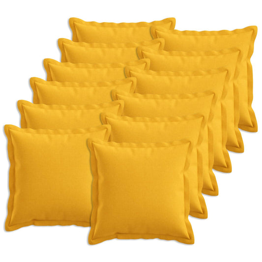 Cushion with Pillow HOUTEN 12 pcs Light Yellow Faux Linen