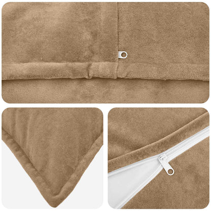 Cushion with Pillow HOUTEN 6 pcs Taupe Microfiber Fleece