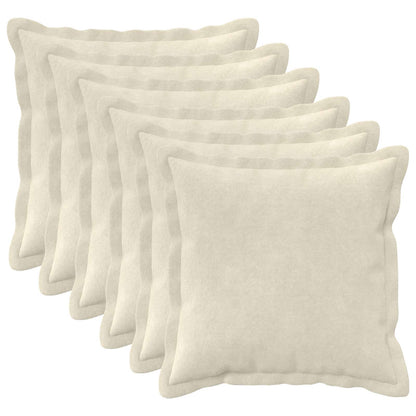 Cushion with Pillow HOUTEN 6 pcs Cream Microfiber Fleece