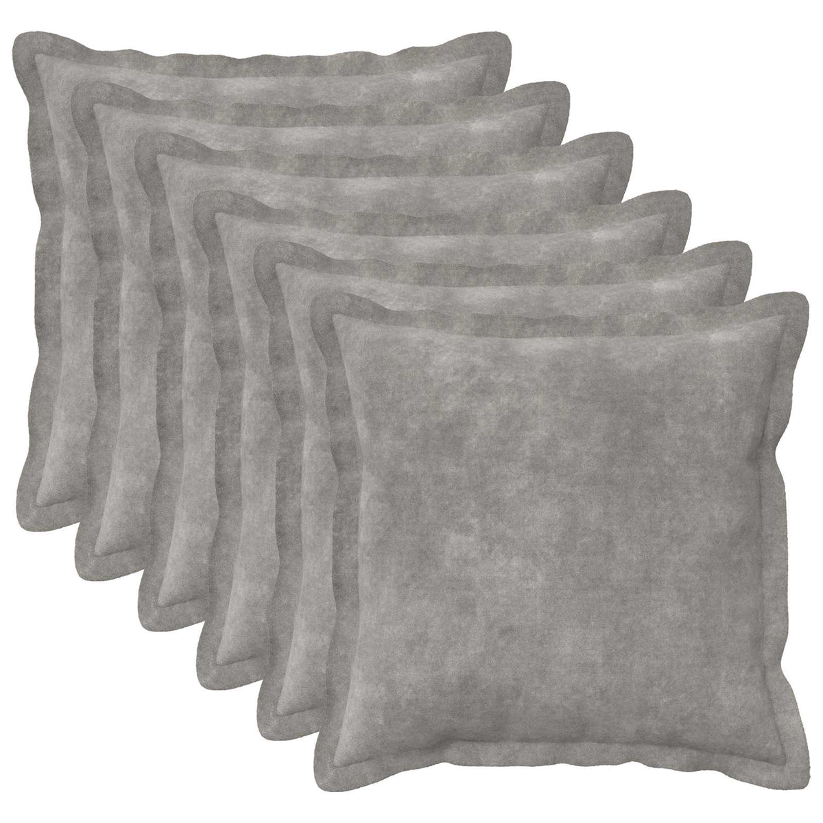 Cushion with Pillow HOUTEN 6 pcs Light Grey Microfiber Fleece