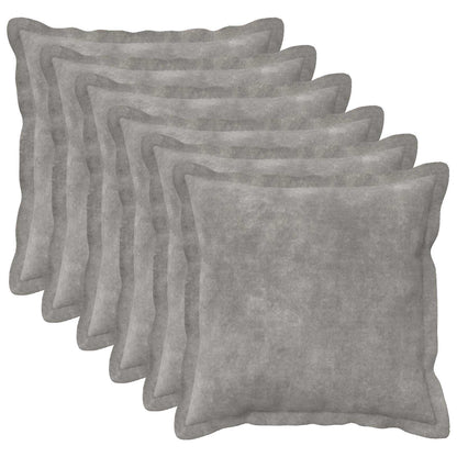 Cushion with Pillow HOUTEN 6 pcs Light Grey Microfiber Fleece