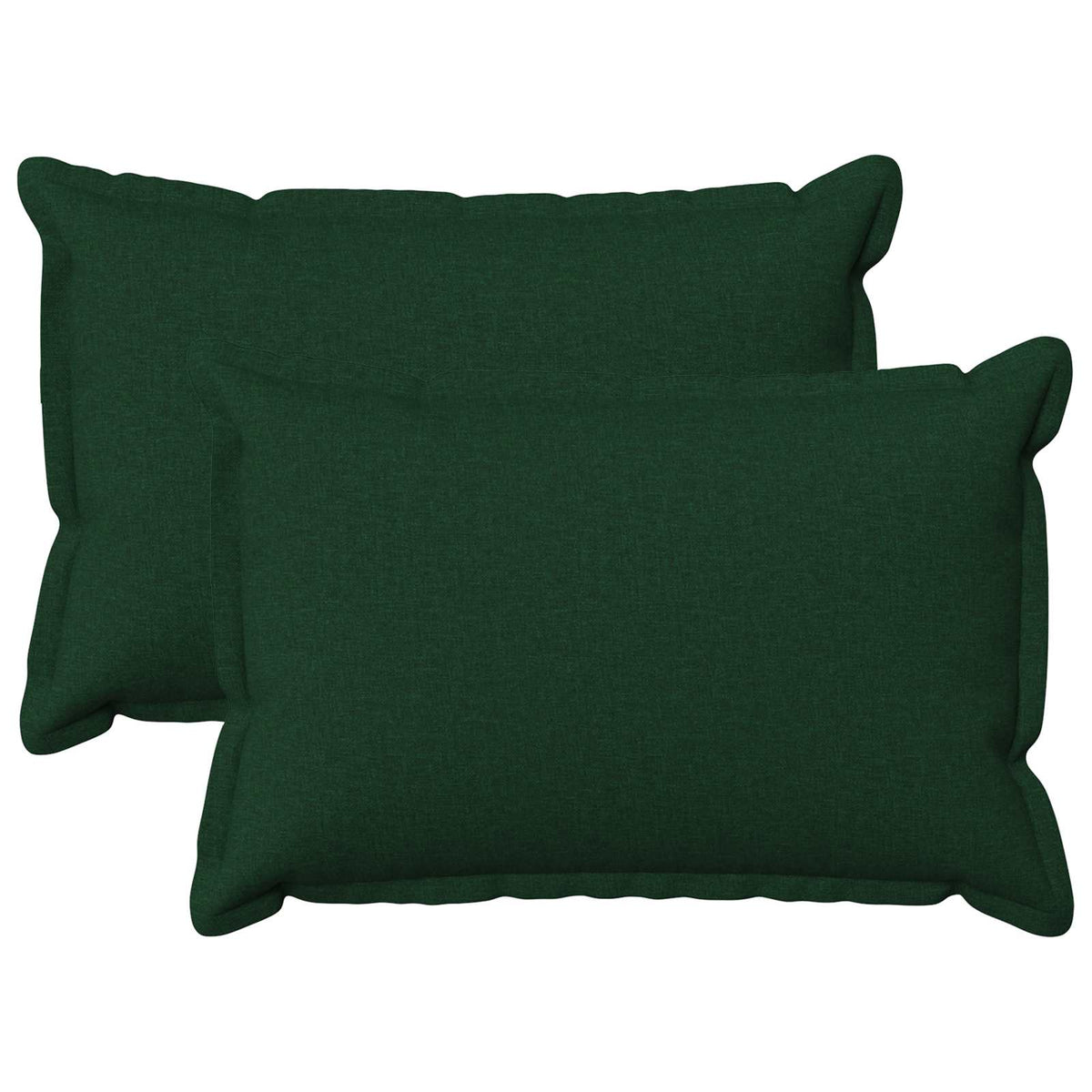 Cushion with Pillow HOUTEN 2 pcs Dark Green Faux Linen