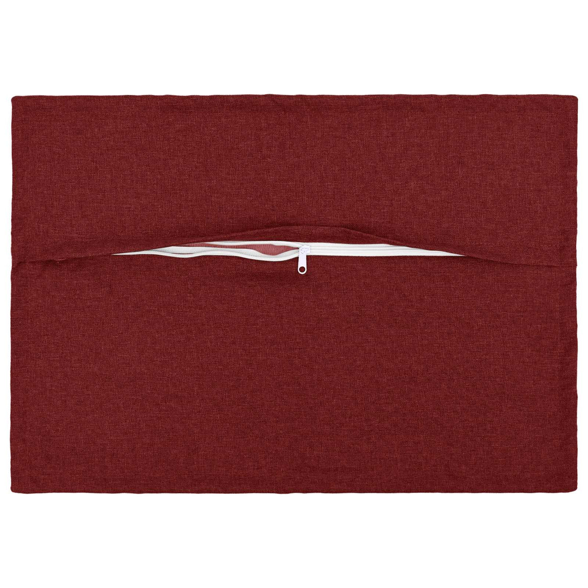 Cushion with Pillow HOUTEN 2 pcs Wine Red Faux Linen