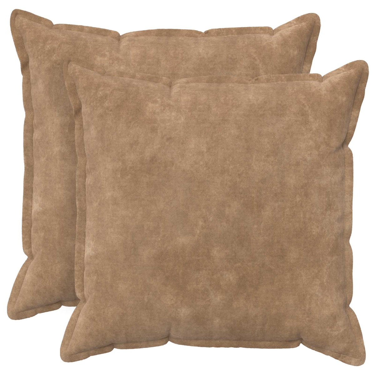Throw Pillow 2 pcs HOUTEN Taupe 70 x 70 cm Microfiber Fleece