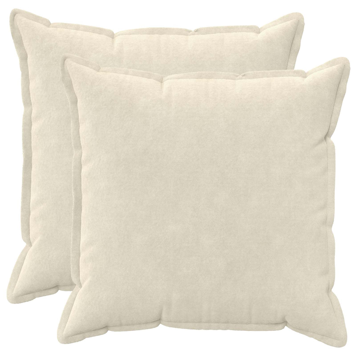Throw Pillow 2 pcs HOUTEN Cream 70 x 70 cm Microfiber Fleece