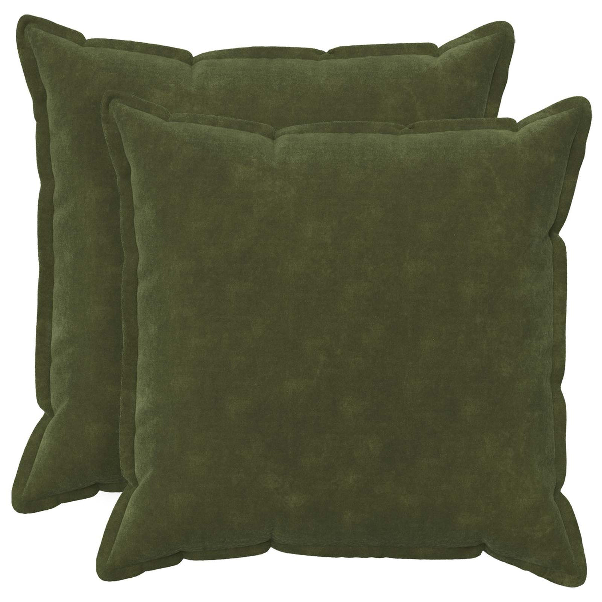 Throw Pillow 2 pcs HOUTEN Green 70 x 70 cm Microfiber Fleece